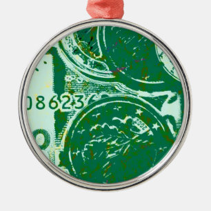 Grünes Geld Ornament Aus Metall