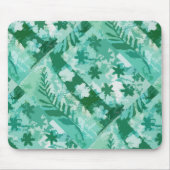 Grünes Gelplattendruck-Blumen-Blätter Mousepad (Vorne)