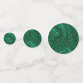 Grünes Gemein-Malachit-Naturstein-Design Konfetti (Vorderseiten)