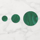 Grünes Gemein-Malachit-Naturstein-Design Konfetti (Rückseiten)