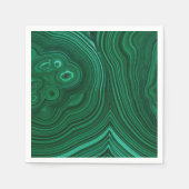 Grünes Gemein-Malachit-Naturstein-Design Serviette (Vorderseite)