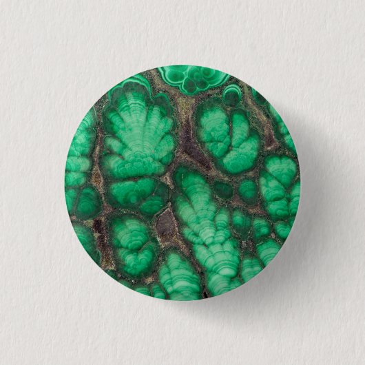 Grünes Gemustertes Malachit Button (Vorderseite)