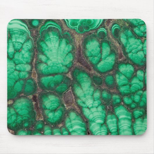 Grünes Gemustertes Malachit Mousepad (Vorne)