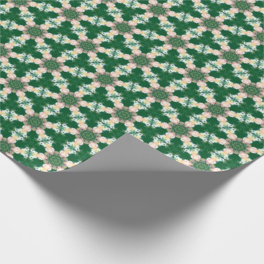 Grünes Gemustertes Papier Geschenkpapier (Ecke)