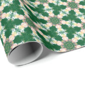 Grünes Gemustertes Papier Geschenkpapier (Rolleneckpunkt)