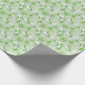 Grünes Geo-Umschlagpapier Geschenkpapier (Ecke)