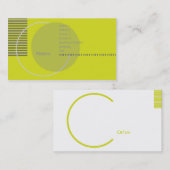 Grünes geometrisches - Busihness Visitenkarte (Vorne/Hinten)