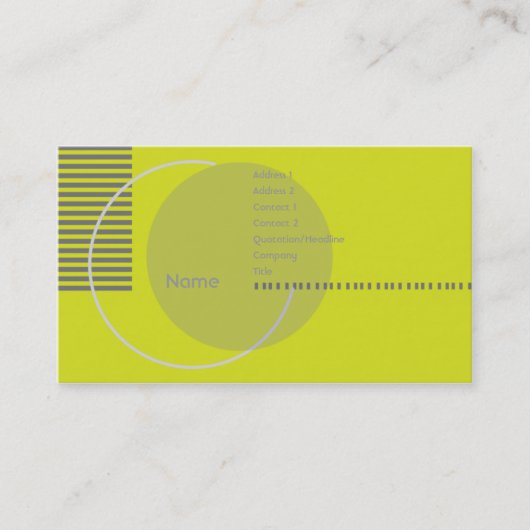 Grünes geometrisches - Busihness Visitenkarte (Vorderseite)