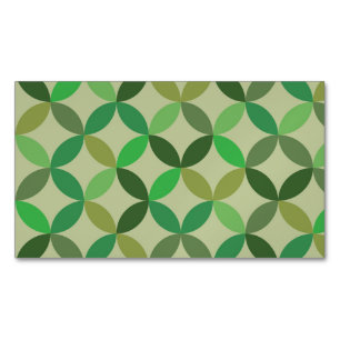 Grünes geometrisches Design im Stil der Mitte des  Magnetische Visitenkarte