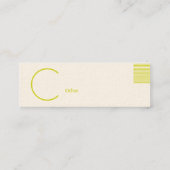 Grünes geometrisches - dünn mini visitenkarte (Rückseite)