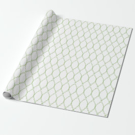 Grünes geometrisches Geschenkpapier, Weihnachtsges Geschenkpapier