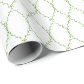 Grünes geometrisches Geschenkpapier, Weihnachtsges Geschenkpapier (Rolleneckpunkt)