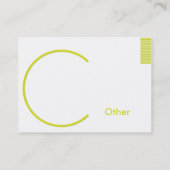 Grünes geometrisches - mollig visitenkarte (Rückseite)