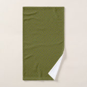 grünes geometrisches Muster Badhandtuch Set (Handtuch)