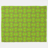 Grünes geometrisches Muster Fleece-Decke Fleecedecke (Vorderseite (Horizontal))