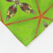 Grünes geometrisches Muster Fleece-Decke Fleecedecke (Ecke)