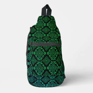 Grünes geometrisches Muster / Indianerausdruck Crossbody Bag
