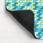 Grünes geometrisches Muster-Mauspad Mousepad (Ecke)