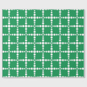 Grünes geometrisches Muster: modernes Retro-Raster Geschenkpapier (Flach)