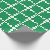 Grünes geometrisches Muster: modernes Retro-Raster Geschenkpapier (Ecke)