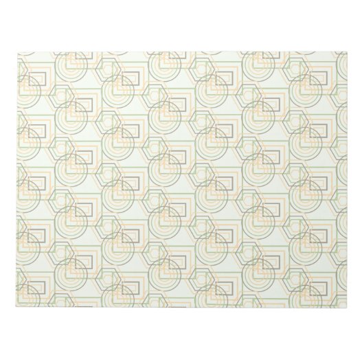 Grünes geometrisches Muster Notizblock (Vorderseite)