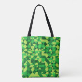 Grünes geometrisches Muster St. Patrick's Day Tasche (Rückseite)