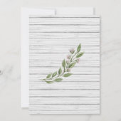 Grünes, geometrisches, weißes Holz, Blumensaft 16 Einladung (Rückseite)