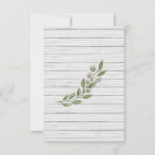 Grünes, geometrisches Weißholz Dankeskarte (Rückseite)