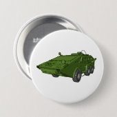 Grünes gepanzertes Militärfahrzeug Button (Vorne & Hinten)