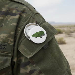 Grünes gepanzertes Militärfahrzeug Button