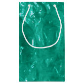 Grünes, gepolstertes Wasser Kleine Geschenktüte (Rückseite)