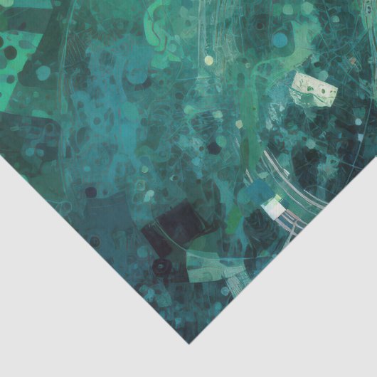 Grünes Geräusch Abstrakt Seidenpapier (Detail)