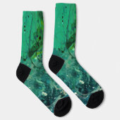 Grünes Geräusch Abstrakt Socken (Rechts)