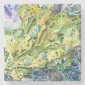 "Grünes Geräusch" Stone Untersetzer (Vorderseite)