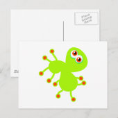 Grünes Germ Postkarte (Vorne/Hinten)