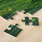 Grünes Gerstenfeld, Frühjahrsnähe. Puzzle (Seite)