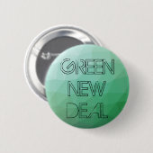 Grünes Geschäfts-Grün-geometrisches beunruhigt Button (Vorne & Hinten)