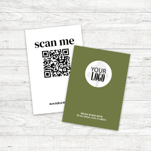 Grünes Geschäftslogo QR-Code-Produktetikett 