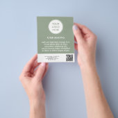 Grünes Geschäftslogo QR-Code Vorlage Flyer (Gruppe)