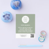 Grünes Geschäftslogo QR-Code Vorlage Flyer (Einzeln)