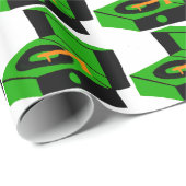 Grünes Geschenkpapier (Rolleneckpunkt)