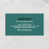 Grünes Geschichtsbuch, Geschichtslehrer, Lehrer Visitenkarte (Rückseite)