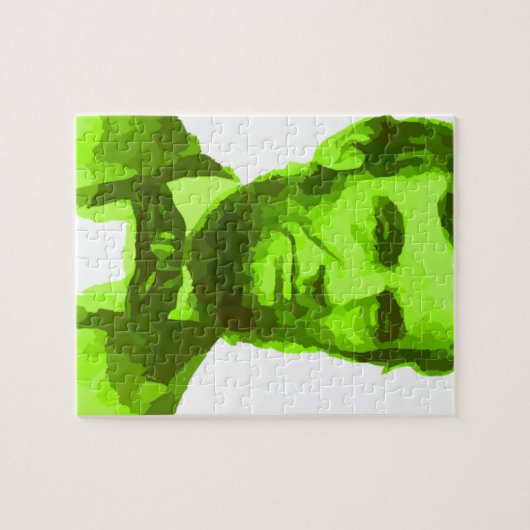 GRÜNES GESICHT PORTRAITGifts PRÄSIDENTEN-ABRAHAM Puzzle (Horizontal)