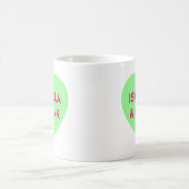 Grünes Gesprächsherz Kaffeetasse (Mittel)