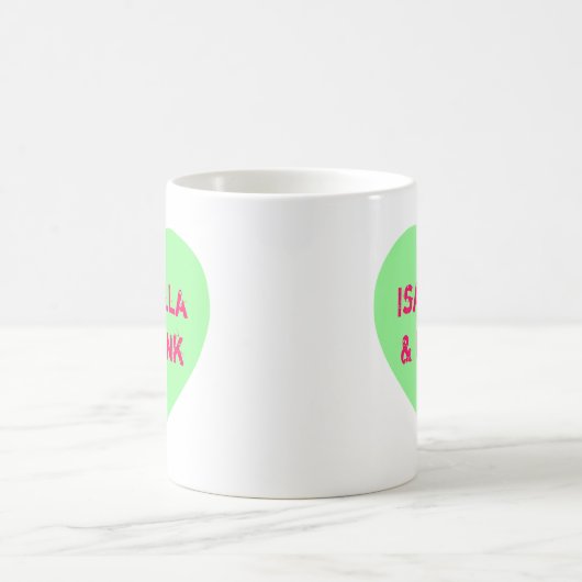 Grünes Gesprächsherz Kaffeetasse (Mittel)