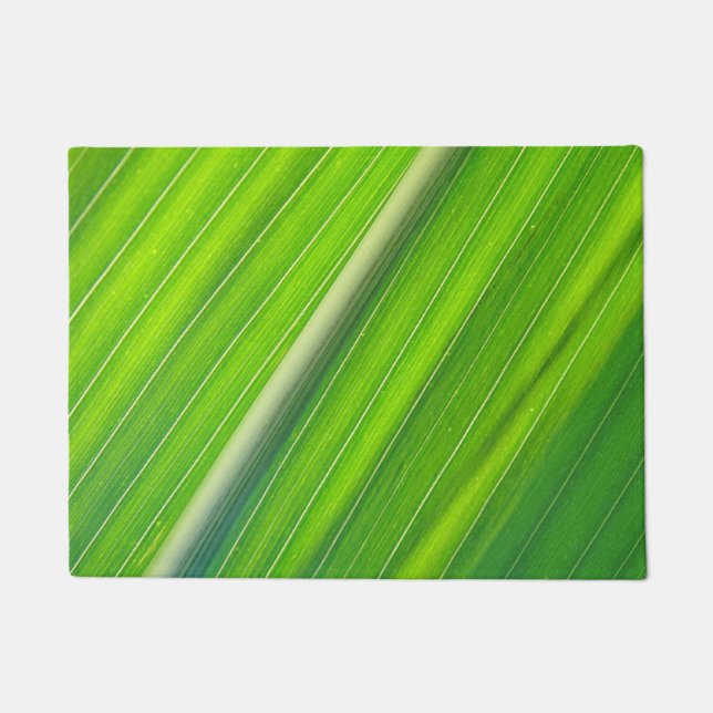 Grünes, gestreiftes Muster Door Mat Fußmatte (Vorderseite)
