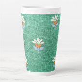 Grünes Gewebe mit Blume Milchtasse (Vorderseite)