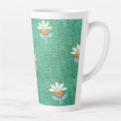 Grünes Gewebe mit Blume Milchtasse (Rechts)