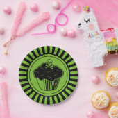 Grünes Gift Cupcake Personalisiert Pappteller (Party)