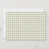Grünes Gingham Alberner Gans Geburtstagsfoto Dankeskarte (Rückseite)